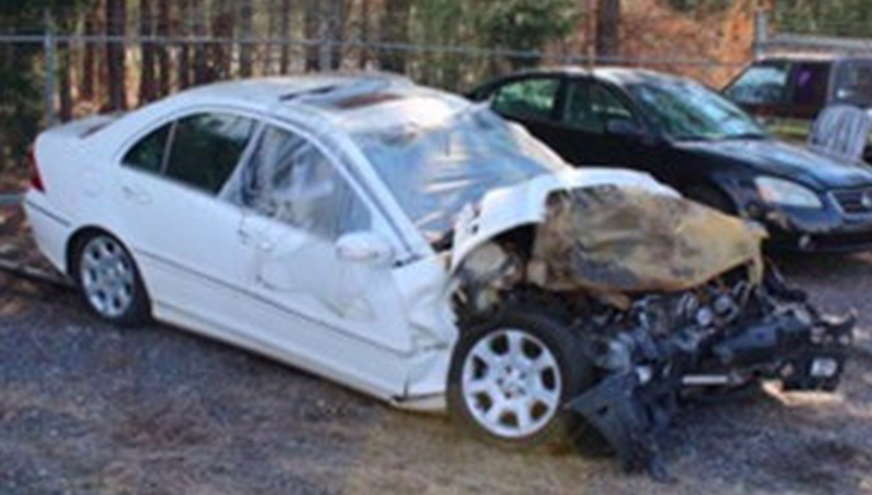 McGee’s dad’s Mercedes C230. Photo: The Law Offices of Michael Lawson Neff